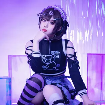 Project Sekai цветная сцена! PJSK 25 когда Dongyun окрашенная знаменитая одежда для косплея повседневная одежда фиолетовая клетчатая юбка отправляемая сумка