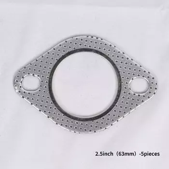 Прокладка для выхлопной трубы автомобиля, универсальная выхлопная труба с двумя отверстиями, 5 шт./упак., 2,0/2,16/2,36/2,5/2,75/3,0 дюймов