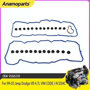 Прокладка клапанной крышки подходит для 99-03 Jeep Dodge V8 4,7 л VIN CODE J N SOHC