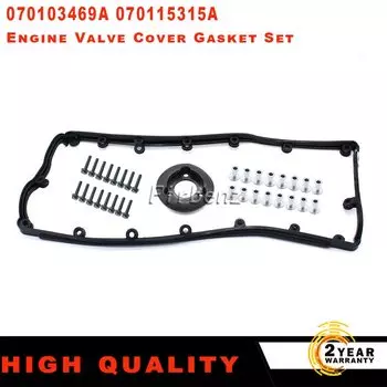 Прокладка Крышки Клапана Двигателя 070103469A, 070115315A, Комплект прокладок крышки клапана двигателя для VW TRANSPORTER T5, CARAVELLE, AXD, AXE, 2,5 TDI, прокладка крышки коромысла