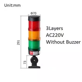 Промышленная сигнальная башня LASEEM 5-слойная 24В