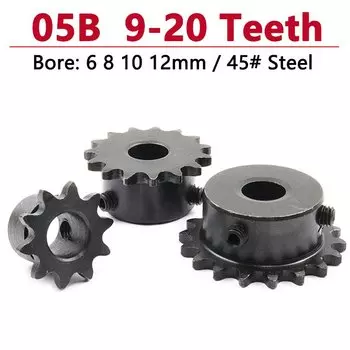 Промышленная стальная шестерня GooBetter 05B 9-20 зубьев
