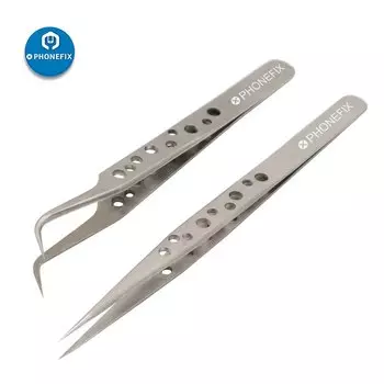Промышленные пинцеты для электроники, высокоточные изогнутые прямые щипцы с наконечником, SMD, набор ручных инструментов для ремонта телефонов из нержавеющей стали