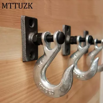 Промышленный чугунный крючок MTTUZK, креативный настенный крючок для одежды в винтажном стиле, настенные кухонные крючки MT010