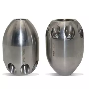 Промышленная насадка для водяного пистолета высокого давления G1 дюйма из нержавеющей стали 201 с 1 насадкой спереди и 8 насадками сзади