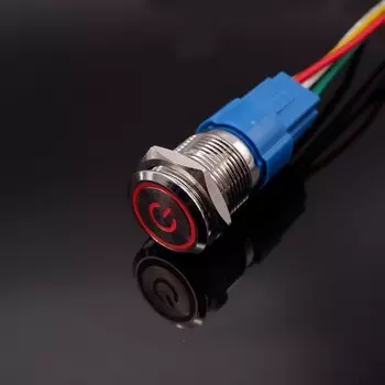 PRONCH Кнопка переключателя питания металлическая 19 мм