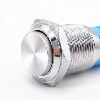 PRONCH Кнопочный переключатель металлический черный 12/16/19/22 мм