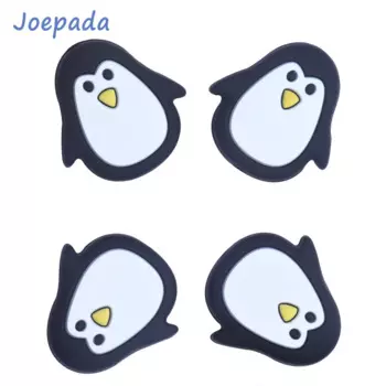 Прорезыватель для зубов Joepada, 100 шт./лот, Пингвин, животные, силиконовые бусины для прорезывания зубов, пищевой, не содержит бисфенола А, игрушка «сделай сам», цепочка для соски, аксессуары