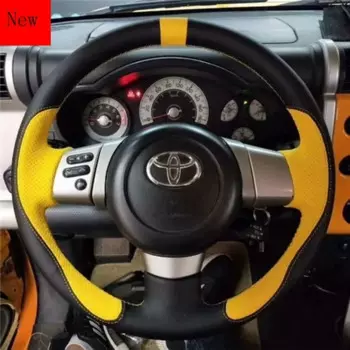 Прошитая вручную Кожаная оплетка руля для Toyota FJ Cruiser Highlander Crown Prado Corolla Tundra аксессуары для автомобиля