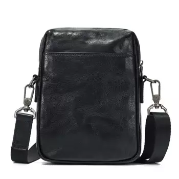 Простая Компактная сумка через плечо для мужчин, из воловьей кожи, деловая мужская сумка на плечо стандартной длины