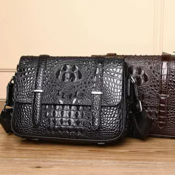 Простая мужская сумка из натуральной кожи с узором, мужская сумка через плечо, силиконовый конец, повседневная деловая сумка