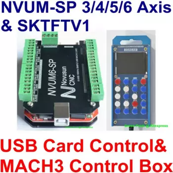 Простая USB-карта NVUM-SP MACH3 карта контроля USB 3Axis/4Axis/5Axis/6Axis Stepper Motor + SKTFRV1Hand Control Box с экраном