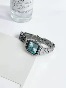 Простые квадратные часы MSTIANQ с холодным ветром, Женский студенческий Джокер с высоким чувством, корейские женские темпераментные часы со стальным ремешком.