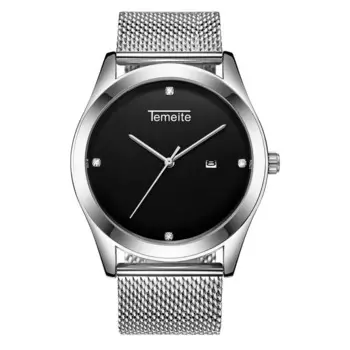 Простые Модные мужские часы с сетчатым ремешком для студентов