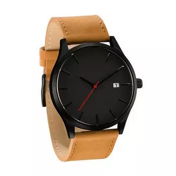 Простые мужские кварцевые часы Relogio Masculino, спортивные наручные часы с кожаным ремешком, мужские часы с календарем Relojes Hombre Montre