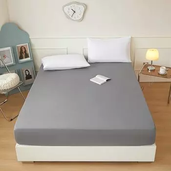 Цельная однотонная простыня для спальни, 100% полиэстеровая резинка вокруг постельного белья, только простыня (за исключением наволочек)