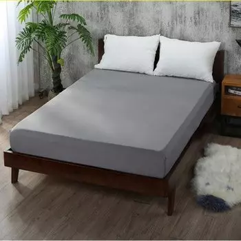 Простыня на резинке Kekegentleman однотонная 100% полиэстер 160х200 см