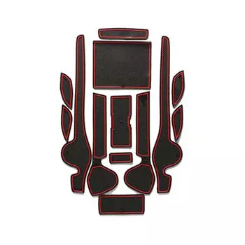 Противоскользящий коврик для разъема для ворот резиновые подставки для Hyundai Sonata YF i45 2011 2012 2013 2014 аксессуары Автомобильные наклейки 13 шт. белый красный