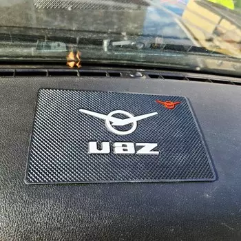 Противоскользящий коврик для стайлинга автомобилей, 1 шт., эмблема, аксессуары для интерьера УАЗ, охотник, 469, 452, 3163, патриот, нескользящая универсальная наклейка