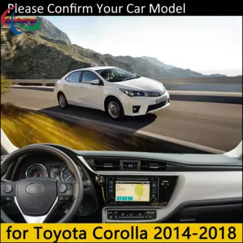 Противоскользящий коврик с защитой от УФ-лучей для Toyota Corolla E170 E160 2014-2018, чехол для приборной панели, защита от солнца, накладка, автомобильные аксессуары