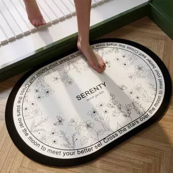 Противоскользящий напольный коврик для ванной комнаты, грязевые мягкие коврики для ног из ПВХ, водопоглощающие быстросохнущие коврики для двери туалета, коврик для ванной