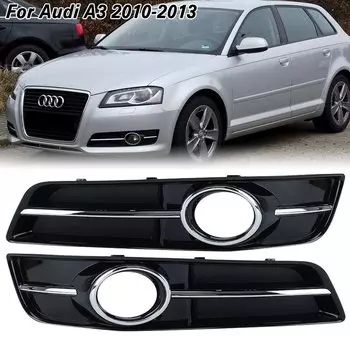 Противотуманная фара для Audi A3 2010 2011 2012 2013 задняя крышка переднего бампера противотуманная фара рамка решетка автомобильные аксессуары 8P0807681J 8P0807682J