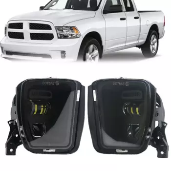 Противотуманные фары для Dodge Ram 1500 2013-2018, Белый бампер DRL, противотуманные фары, водонепроницаемые автомобильные аксессуары 12 В