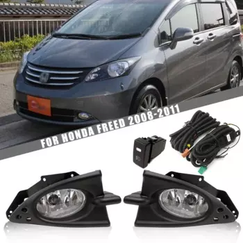 Противотуманные фары для Honda Freed 2009 2010 2011 передние противотуманные фары для стайлинга автомобиля пятна светильник Противотуманные фары с переключателем-1 пара
