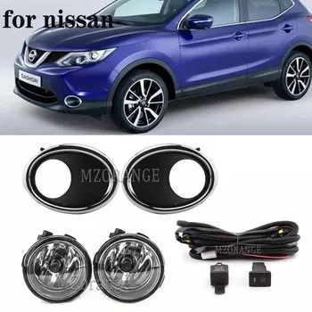 Противотуманные фары для Nissan Rogue Sport 2017-2018 2019 для NIssan Qashqai J11 2015-2016, противотуманные фары, крышки фар, провод галогенной лампы