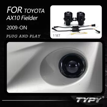 Противотуманные фары TYPY для Toyota AX10 Fielder 2009-ON, противотуманные фары, трехцветные фонари с эффектом дальнего света, автомобильные аксессуары Plug And Play
