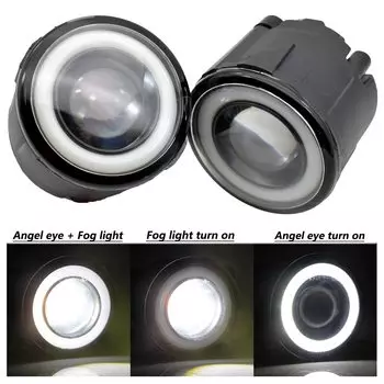 Противотуманные фары в сборе для переднего бампера автомобиля, светодиодсветодиодный дневные ходовые огни «ангельские глазки» для Nissan NV200 2010-2015, 2 шт.