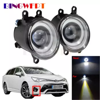 Противотуманные фары в сборе для Toyota Avensis (T25) 2003-2012 2015-2018, передний бампер автомобиля, светодиодные линзы, противотуманные фары, дневные ходовые огни, 2 шт.