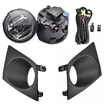 Противотумансветильник для Tiida C11, Tiida Latio 2004, 2005, 2006, 2007, автомобильная фасветильник из АБС-пластика, металлическая, 12 В, H11, противотуманная фара в сборе, Стайлинг автомобиля