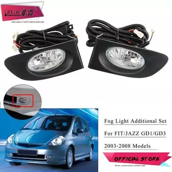 Противотумансветильник фары ZUK, комплект для HONDA FIT JAZZ GD1 GD3 2003-2008, японская версия, дополнительные противотуманные фары