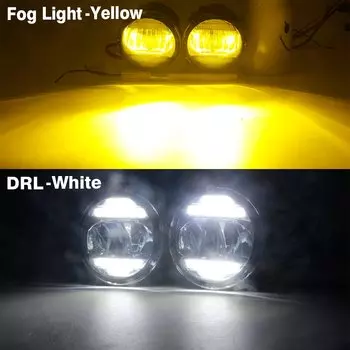 Противотумансветильник ры 2 в 1, дневные ходовые светильник ни, передний бампер автомобиля, светодиодные противотуманные фары для Nissan Patrol 3/III Y62 2010 2011 2012 2013 2014 2015