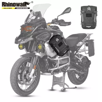 Противоударная сумка Rhinowalk для мотоцикла, 6 л, водонепроницаемая сумка для кромки бампера двигателя с опорной панелью, Боковая Сумка, система Molle