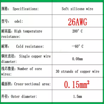 Провод медный мягкий силиконовый Unrulychange 8-30 AWG