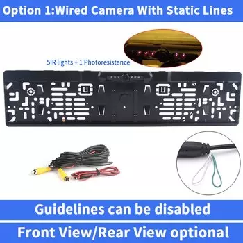 Проводная беспроводная новая камера европейского стандарта с передним заднем видом и инфракрасной камерой ночного видения