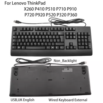 Проводная клавиатура для Lenovo X260/P410/P510/P710/P910/P720/P920/P520/P320/P360, USB, английская клавиатура без подсветки 00XH726