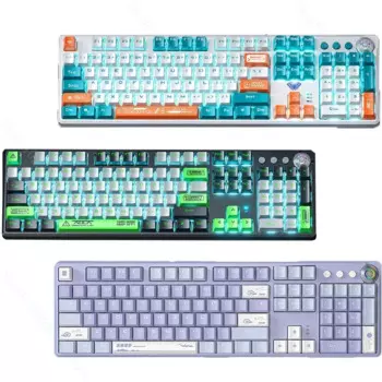 Проводная Механическая клавиатура для лэптопа, 104 клавиш, с синей подсветкой