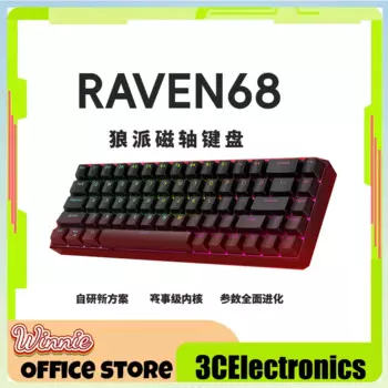 Проводная Механическая клавиатура Raven68 с 68 клавишами для быстрого запуска Rgb-подсветки, черная игровая механическая клавиатура Wukong