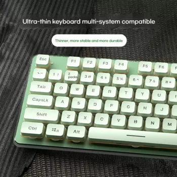 Проводная пленочная клавиатура L1, светящаяся плавающая шоколадная клавиатура RGB 104, клавиатура с USB-интерфейсом, бесшумная клавиатура для бизнеса, офиса и дома