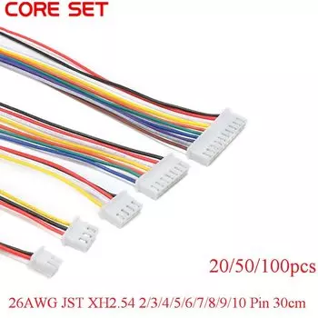 Проводной разъем JST XH2.54 2/3/4/5/6/7/8/9/10 Pin, 26AWG, 30 см, Your Cee