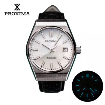 Proxima PX1696 Модные мужские часы 38 мм PT5000 Автоматические механические сапфировые винтажные часы 200 м Водонепроницаемые BGW-9 Lume