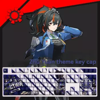 Прозрачная игровая механическая клавиатура Zenless Zone Zero с 108 клавишами