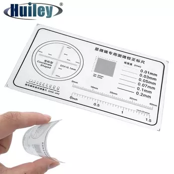 Прозрачная Калибровочная Линейка Из ПЭТ, Измерительная Лента Для Микроскопа И Микрометра