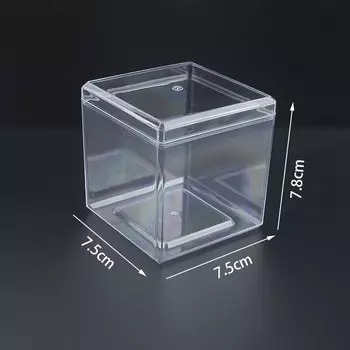 Прозрачная квадратная пластиковая коробка Hoeaden для хранения ювелирных изделий
