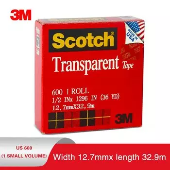 Прозрачная Лента 3 м, 600P, клейкая лента для испытаний чернил, промышленная и офисная прозрачная бесшовная лента, большой рулон 32,9 м