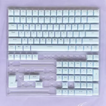Прозрачная механическая клавиатура Blue ocean jelly crystal round