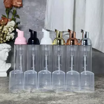 Прозрачная пластиковая бутылка для мытья рук, 80 мл